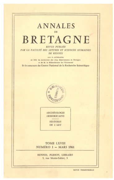 Annales de Bretagne mars 1961